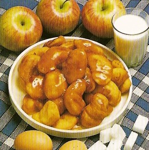 RECETTE 
Beignets de pommes au caramel